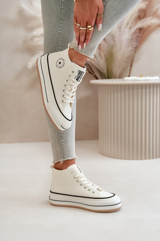 Warm Women's Sneakers On Platform Eco Leather Big Star OO274061 White