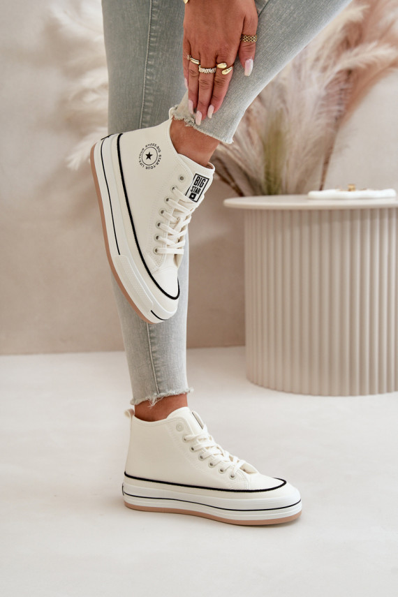 Warm Women's Sneakers On Platform Eco Leather Big Star OO274061 White