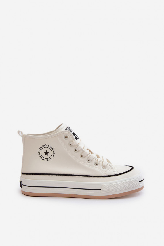 Warm Women's Sneakers On Platform Eco Leather Big Star OO274061 White