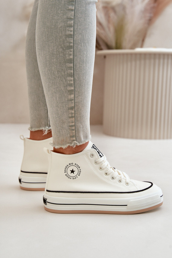 Warm Women's Sneakers On Platform Eco Leather Big Star OO274061 White