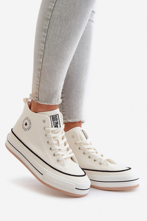 Warm Women's Sneakers On Platform Eco Leather Big Star OO274061 White