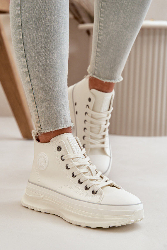 Women's Platform Sneakers Eco Leather Big Star OO274064 White