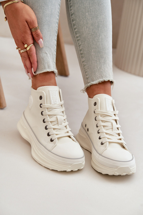 Women's Platform Sneakers Eco Leather Big Star OO274064 White