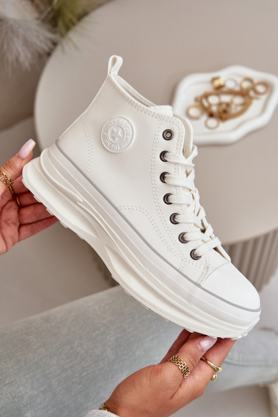 Women's Platform Sneakers Eco Leather Big Star OO274064 White
