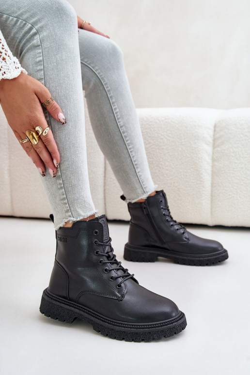 Insulated Ankle Boots Workers Women OO274A126 Black
