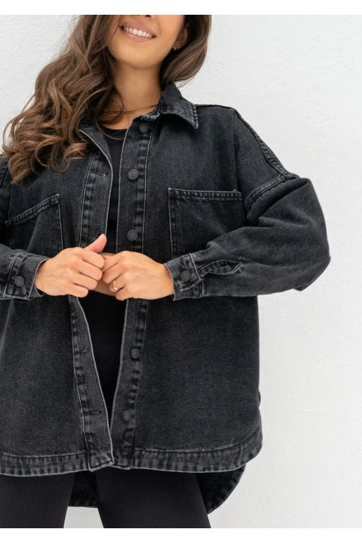 Sobe - Black oversize denim shirt Sobe - Black oversize denim shirt