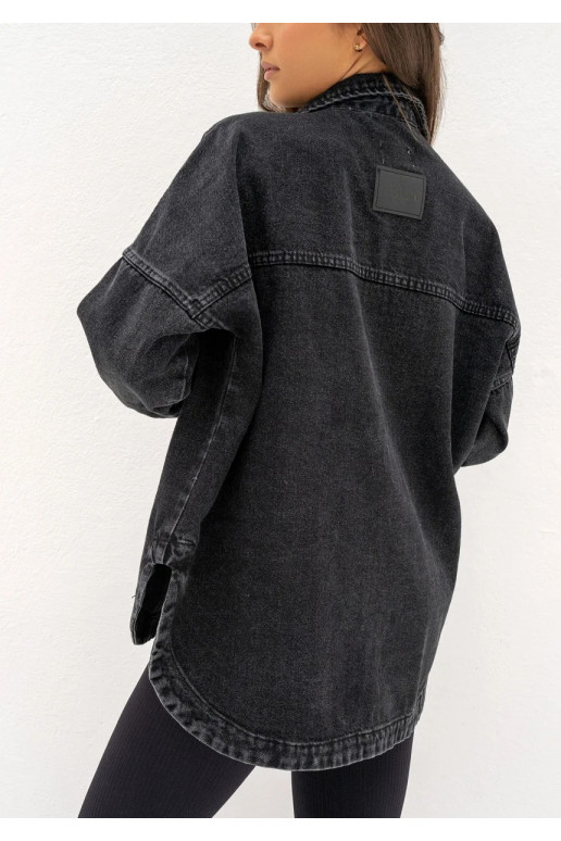 Sobe - Black oversize denim shirt Sobe - Black oversize denim shirt