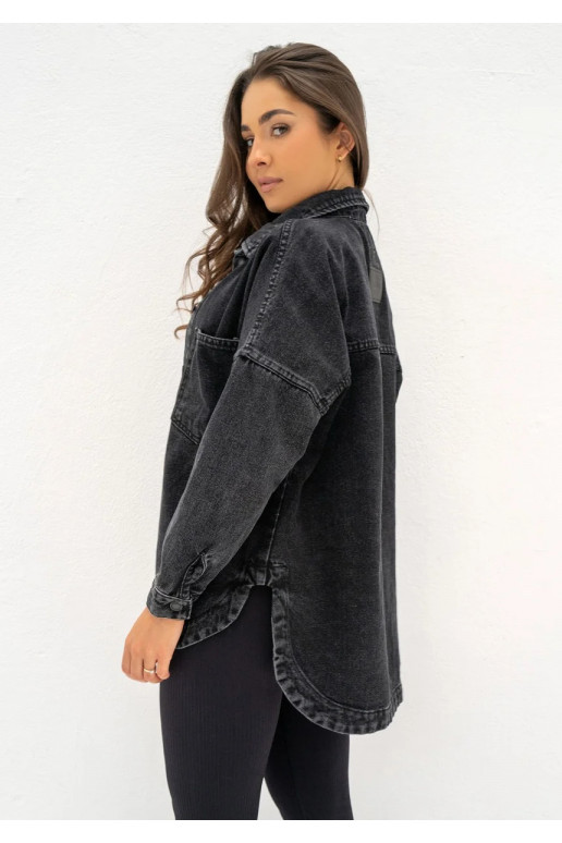 Sobe - Black oversize denim shirt Sobe - Black oversize denim shirt