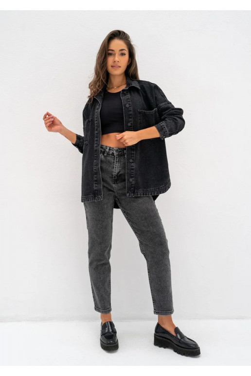Sobe - Black oversize denim shirt Sobe - Black oversize denim shirt