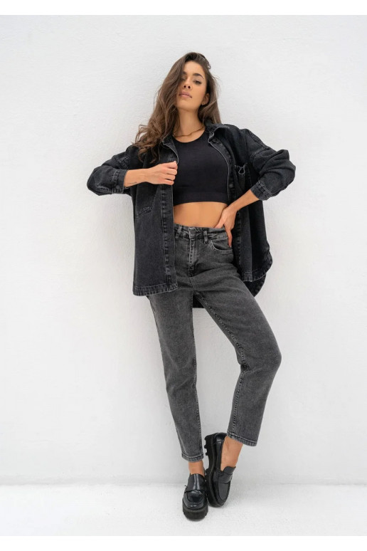 Sobe - Black oversize denim shirt Sobe - Black oversize denim shirt