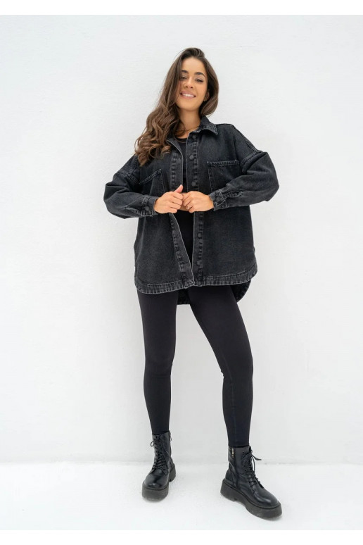 Sobe - Black oversize denim shirt Sobe - Black oversize denim shirt