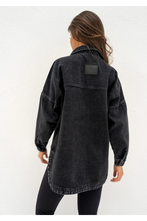 Sobe - Black oversize denim shirt Sobe - Black oversize denim shirt