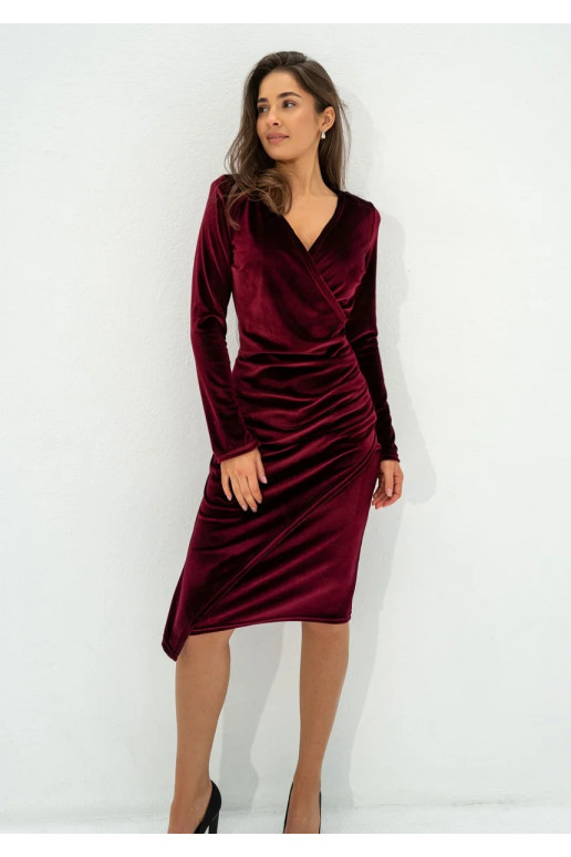 Paisley - Claret velvet midi dress Paisley - Claret velvet midi dress