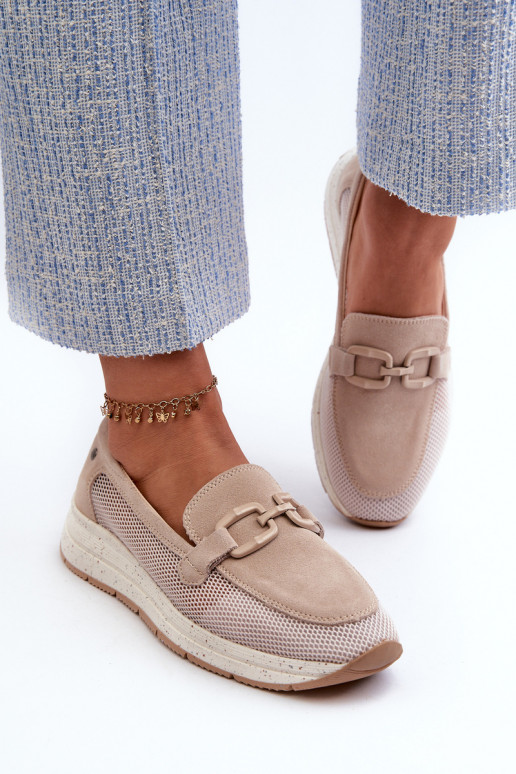 Women's Suede Moccasins D&A TW210 Beige Women's Suede Moccasins D&A TW210 Beige