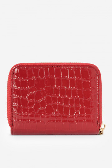 Women's Wallet Made of Natural Leather Animal Print Small Nobo NPUR-LR0020-C005 Red 2