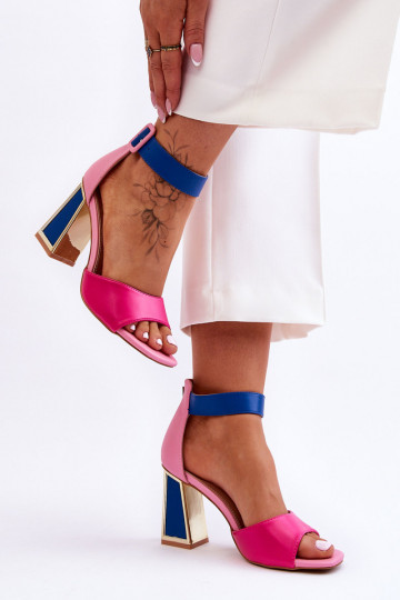 Elegant High Heel Sandals Pink-Blue Sorel 2