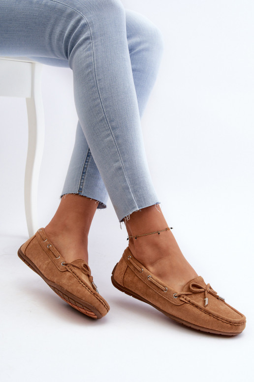 Women's Suede Moccasins Camel Si Passione Women's Suede Moccasins Camel Si Passione