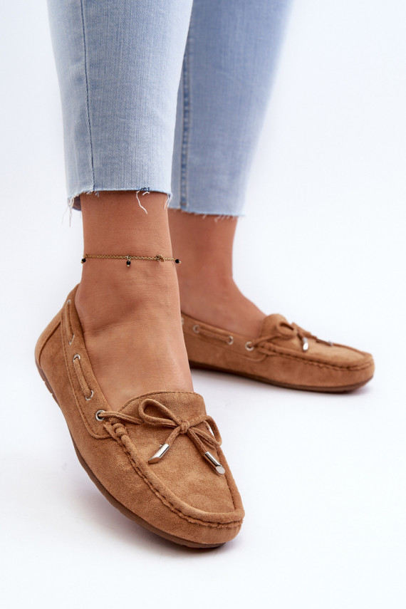 Women's Suede Moccasins Camel Si Passione