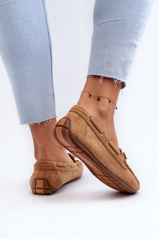 Women's Suede Moccasins Camel Si Passione Women's Suede Moccasins Camel Si Passione