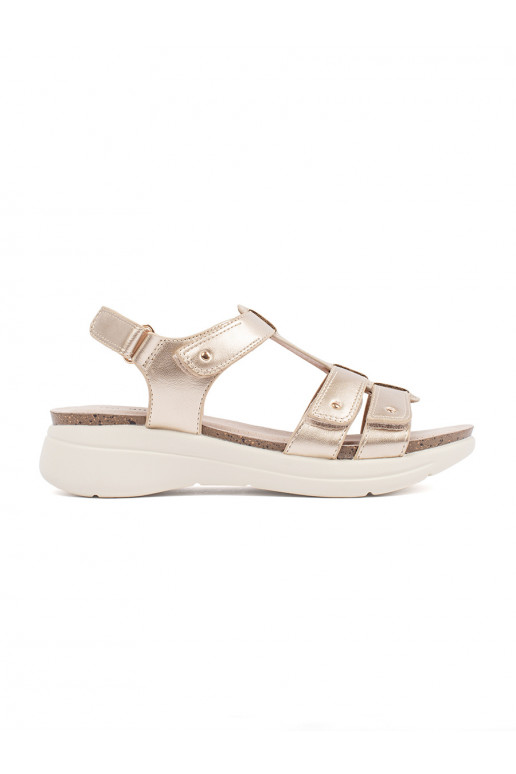Comfortable sandals womens golden