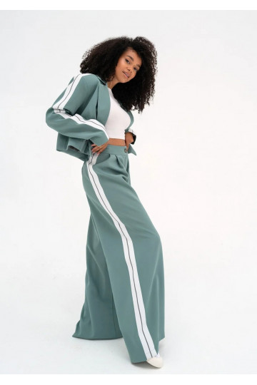 Cora - Blue wide pants with... 2