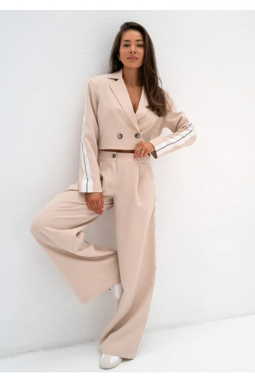 Cora - Beige wide pants...