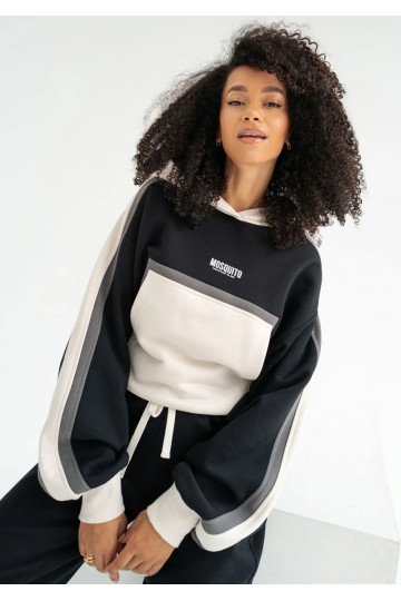 Fame - Tricolor hoodie Black