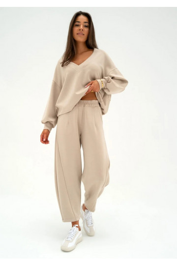 Ollie - Beige rayon sweatpants 2