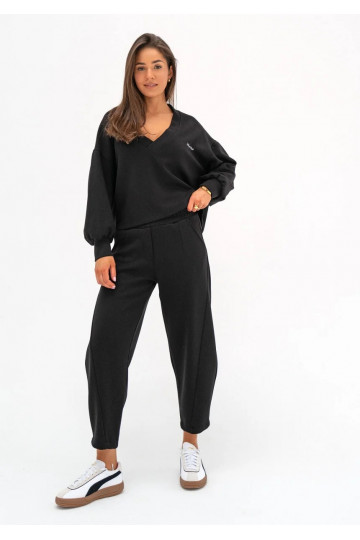 Ollie - Black rayon sweatpants