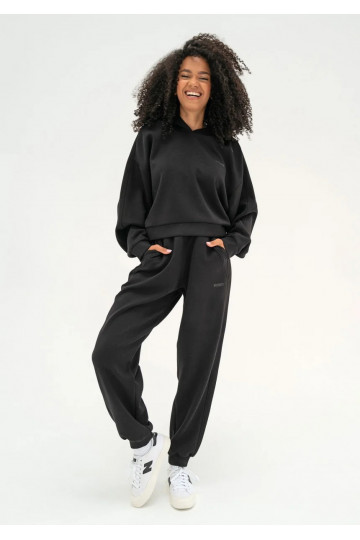 Chase - Black rayon hoodie