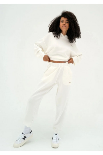 Chase - Ecru rayon sweatpants 2