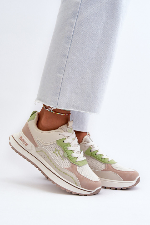 Women's Sneakers Big Star NN274A091 Beige-Green