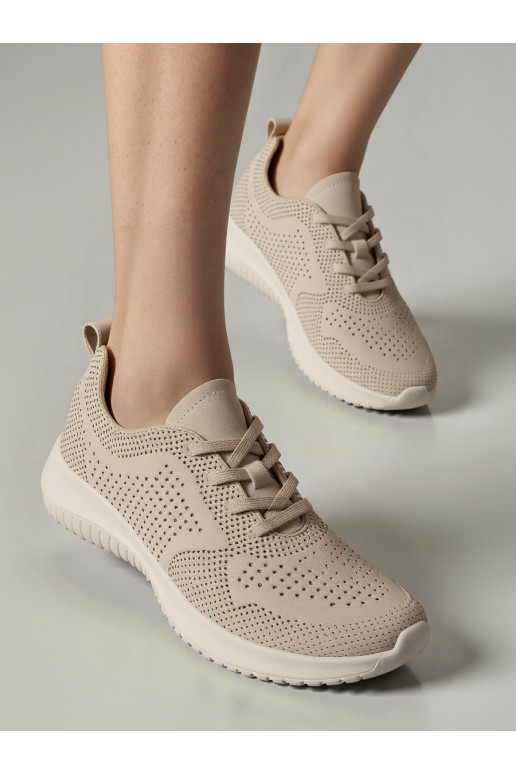 Womens Sneakers model shoes NORA BEIGE Minimalistyczny Design i Codzienna Wygoda