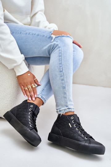 Insulated casual shoes Big Star in black