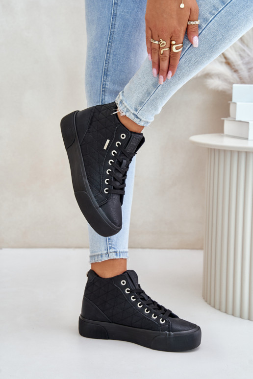 Insulated casual shoes Big Star in black