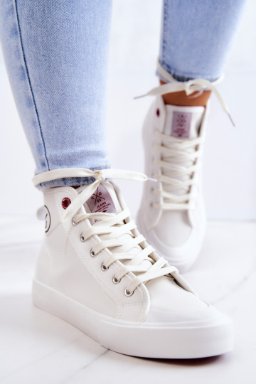Women's High Sneakers Cross Jeans White 2