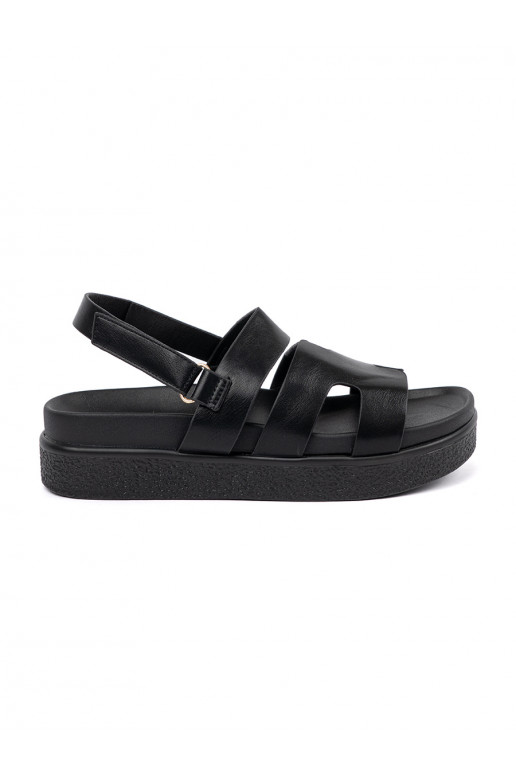 The classic model sandals with platform black