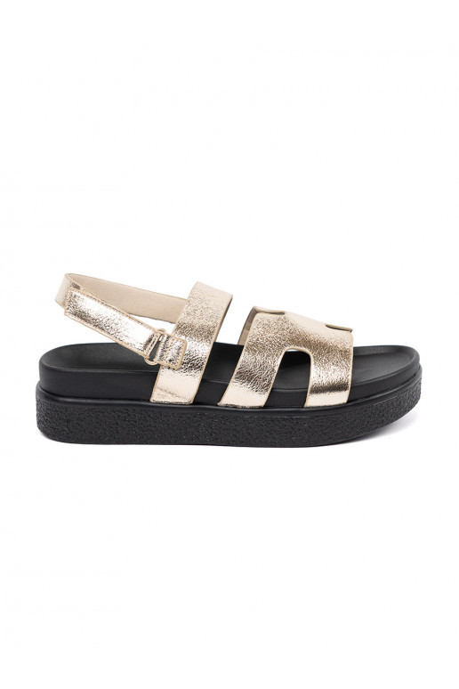 The classic model sandals with platform golden