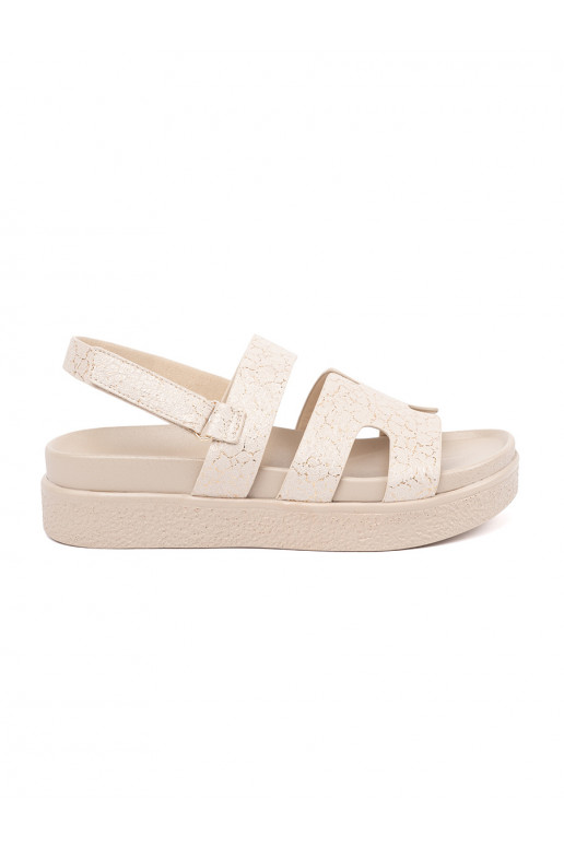 The classic model sandals with platform beige