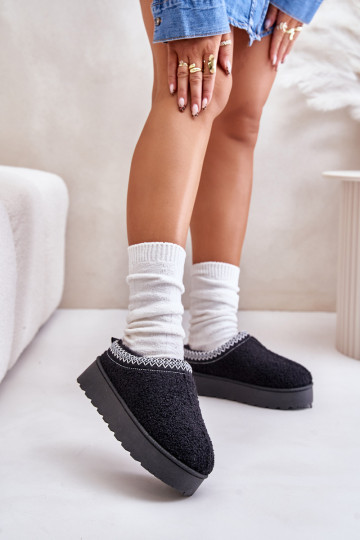 copy of snow boots Women's platform Z Haftem black color Tirissa