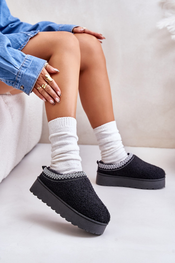 copy of snow boots Women's platform Z Haftem black color Tirissa