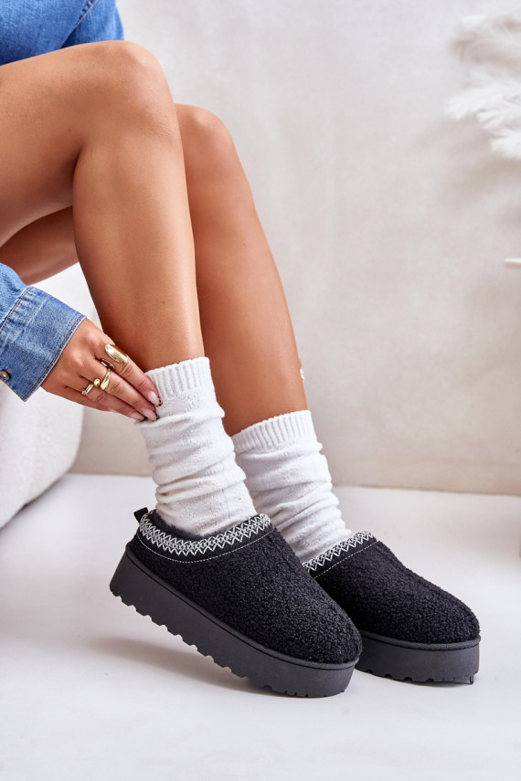 copy of snow boots Women's platform Z Haftem black color Tirissa