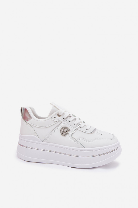 Women's Sports Shoes On Platform White Caldeno