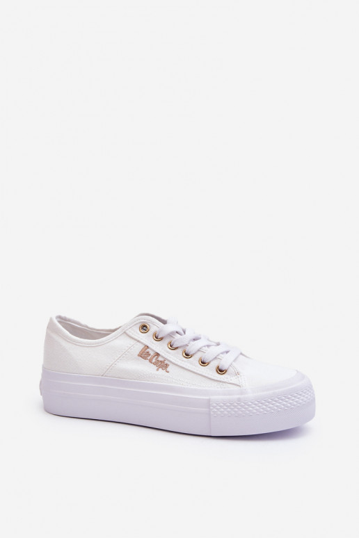 White Women's Platform Sneakers Lee Cooper LCW-24-31-2725
