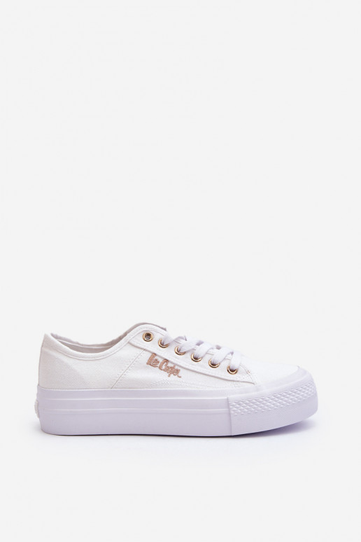 White Women's Platform Sneakers Lee Cooper LCW-24-31-2725