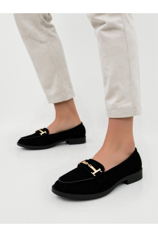 Womens Moccasins EVANA BLACK Classic Czerń z Eleganckim Akcentem