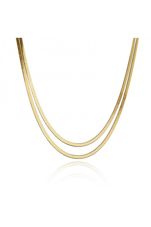 Necklace from stainless steel  żyłki podwójny NST2178