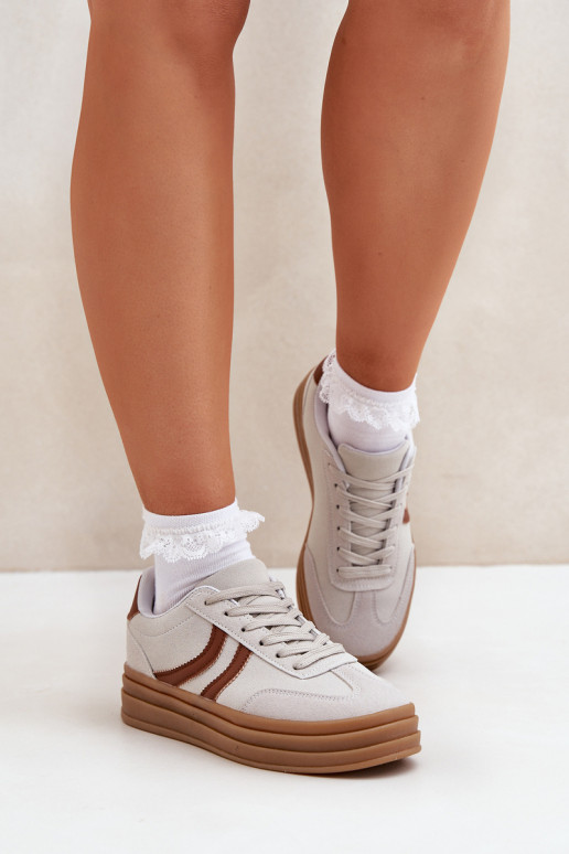 Stylish platform sneakers gray Doriwa Stylish platform sneakers gray Doriwa