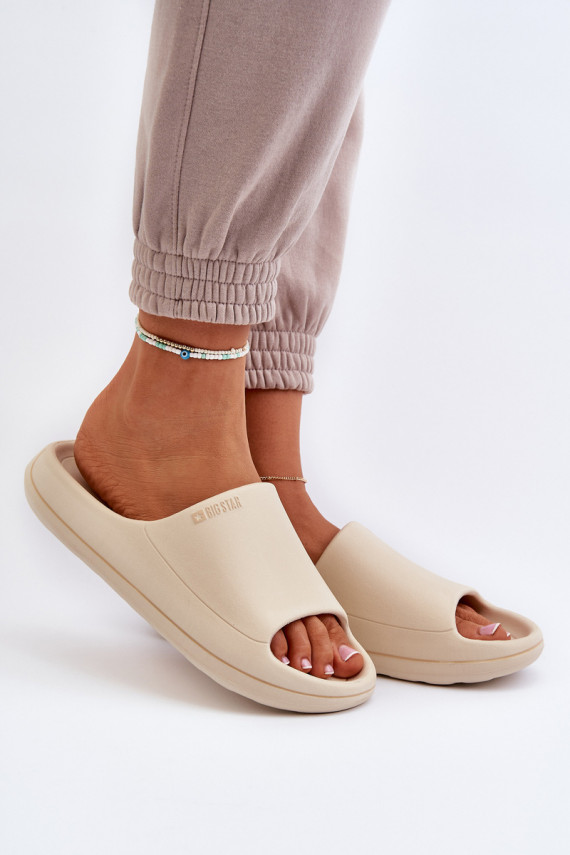 Light Women's Flip-Flops Big Star Beige