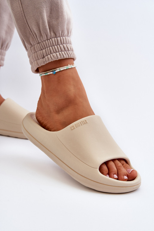 Light Women's Flip-Flops Big Star Beige